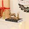 2Pcs Small Christmas Reindeer Figurines Indoor, Tabletop Reindeer Statue Christmas Decor, Resin Deer Figurine Decorations for Home